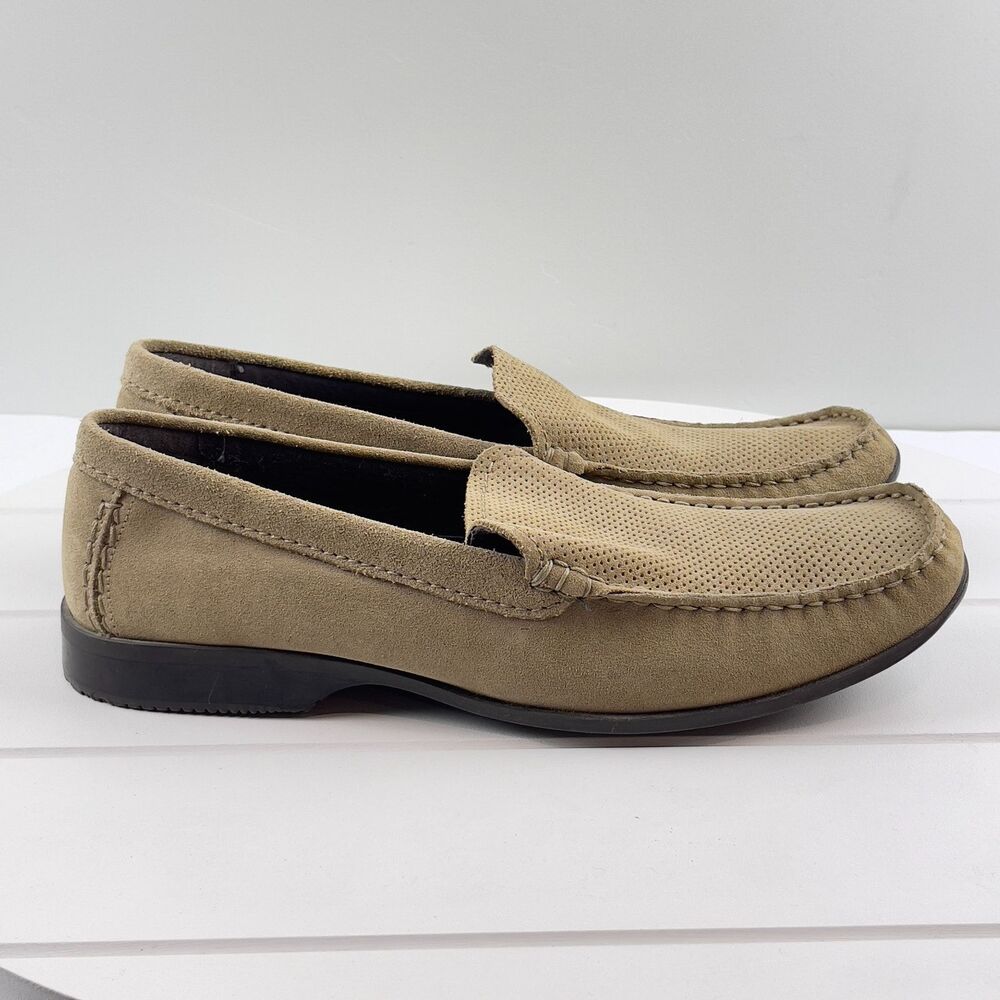 Alfani Loafers Mens Size 10.5 M Tan Leather Drivers Slip On Casual Comfort Shoes